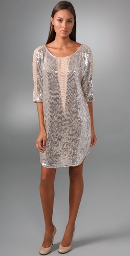 Haute Hippie Illusion Fringe Sequin Dress